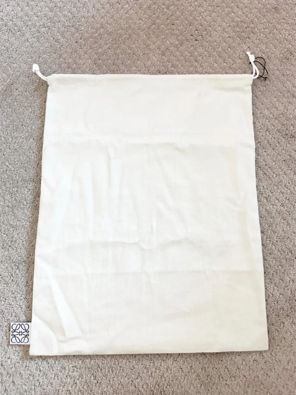 LOEWE Canvas Drawstring Dust Bag 18.75 x 15.25